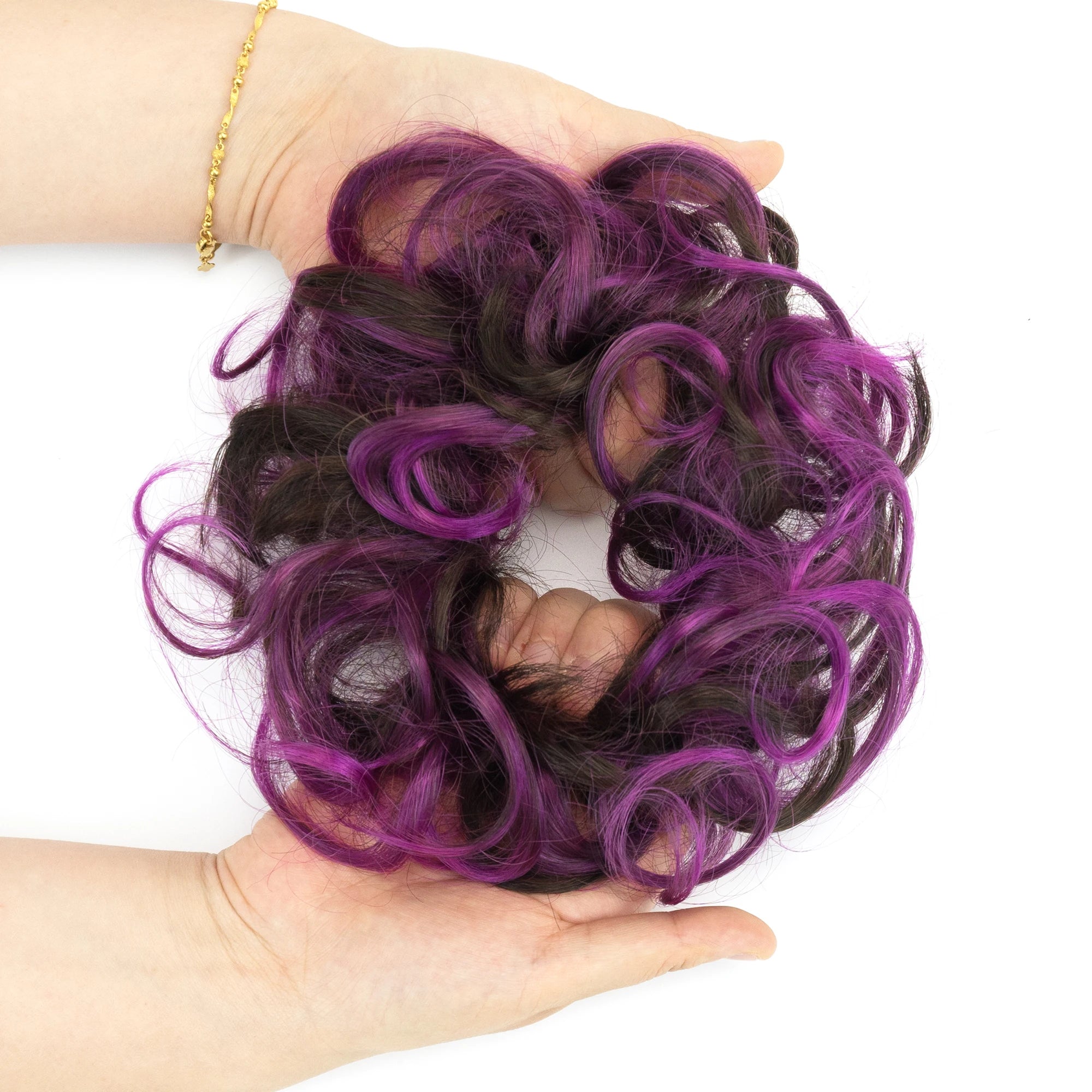 Messy Curly Hair Bun Scrunchie for Instant Volume and Elegant Updos - 4