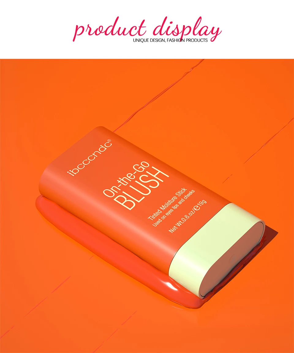 Tinted Moisturizing Blush Stick for Natural Cheeks, Eyes and Lips