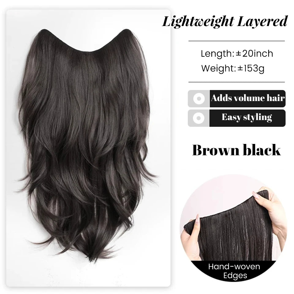 20-Inch Wavy Clip-In Hair Extensions for Instant Volume - 17