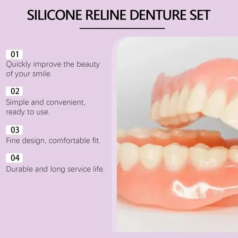 Temporary Silicone Denture Set for Comfortable Smile and Teeth Alignment - 16