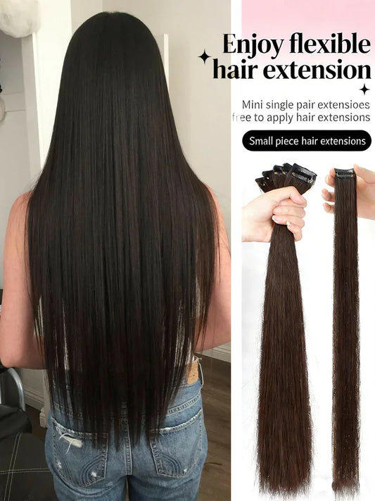 60cm Straight Clip-In Hair Extensions for Instant Volume