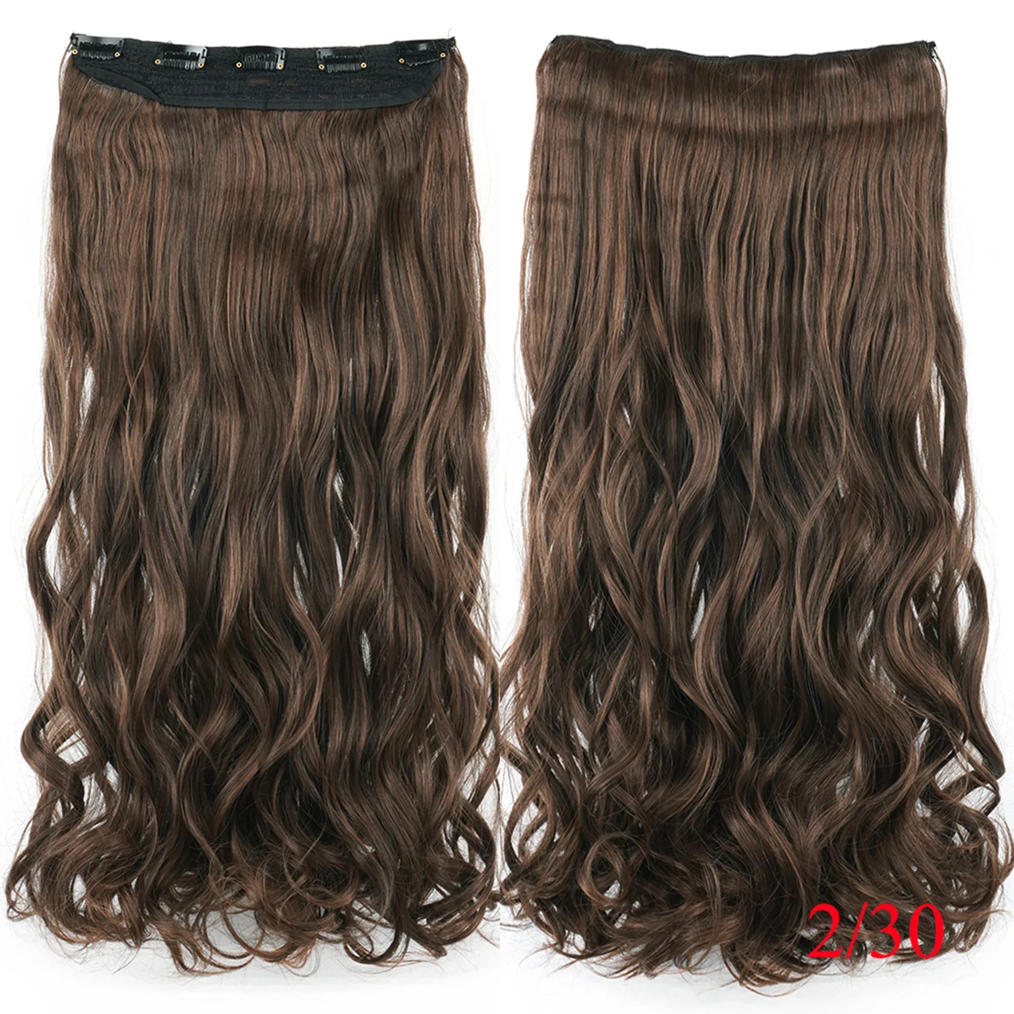 Curly Clip-In Synthetic Hair Extensions for Instant Volume and Length - 5