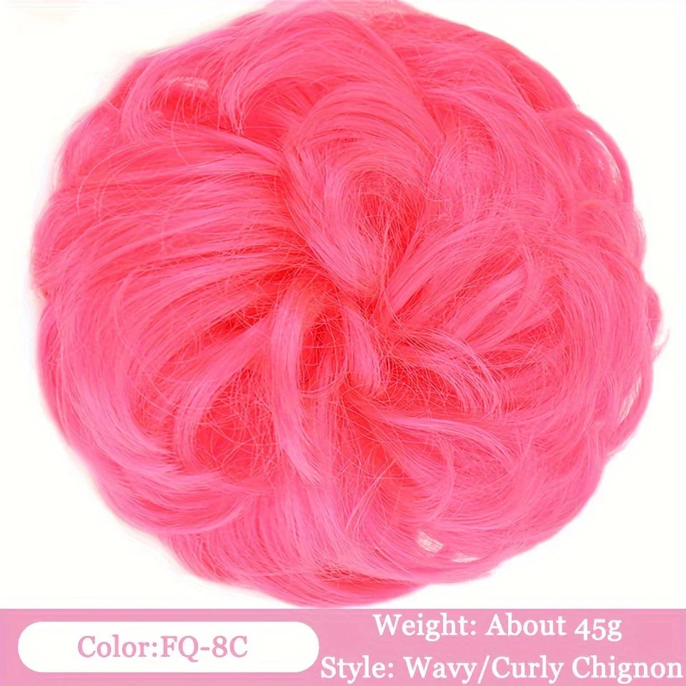 Messy Bun Hair Extension with Elastic Band