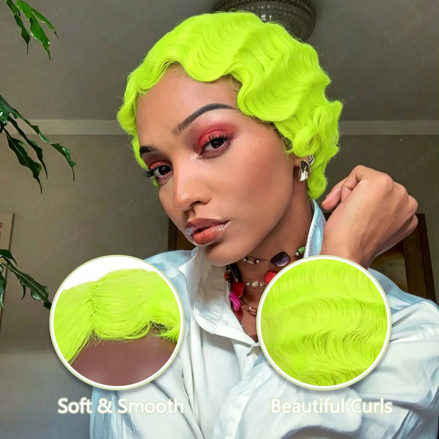 Short Finger Wave Pixie Cut Wig for Women Stylish Daily Cosplay Hair - 4
