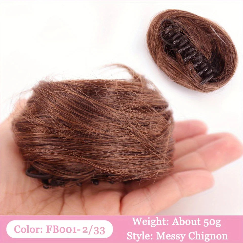 Synthetic Braid Hair Scrunchie for Instant Messy Bun Updos
