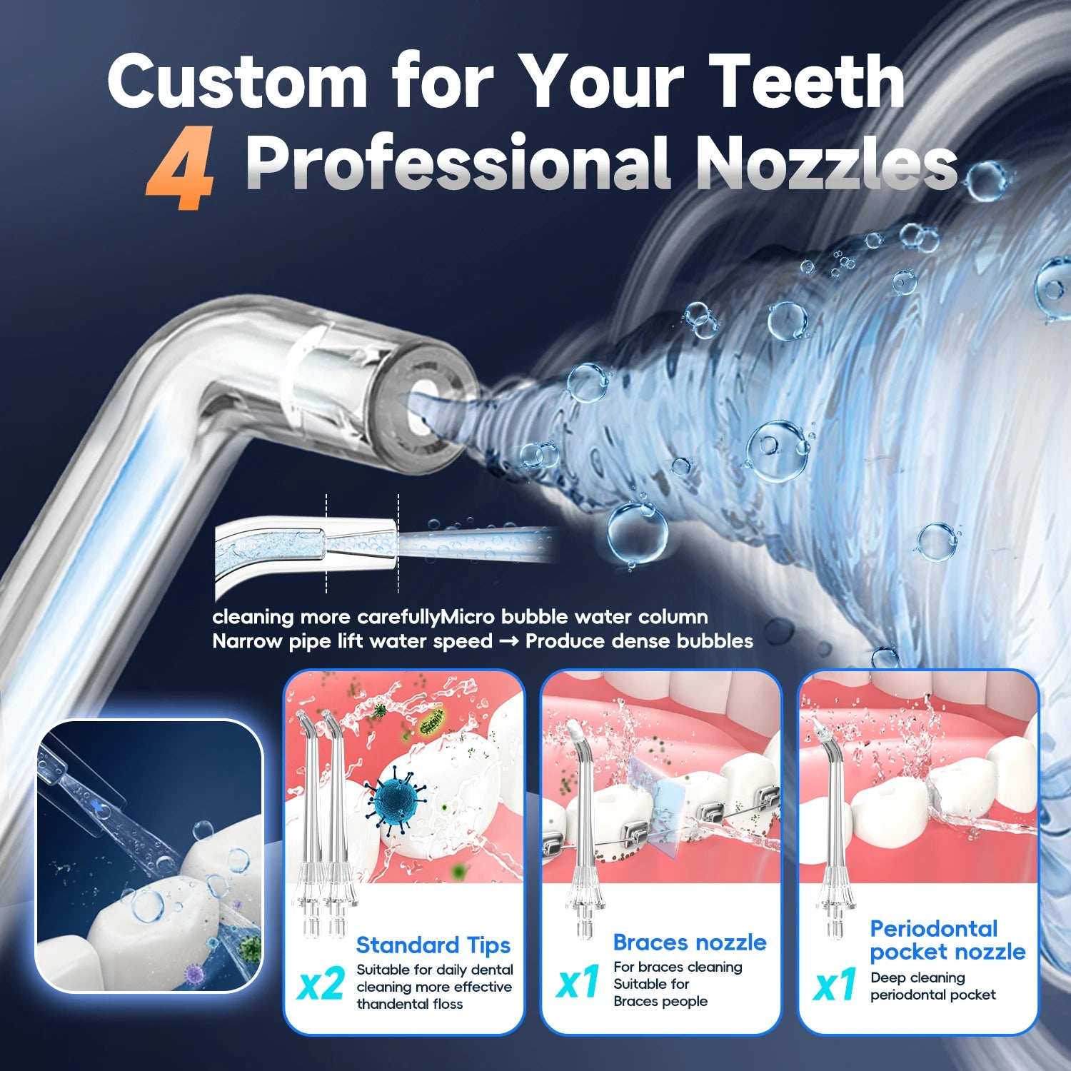 Electric Toothbrush and Water Flosser Combo Kit for Deep Teeth Cleaning - 4