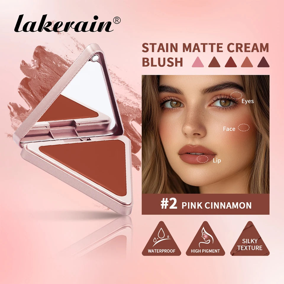 Matte Satin Cream Blush for Long-Lasting Natural Glow and Oil Control - 7