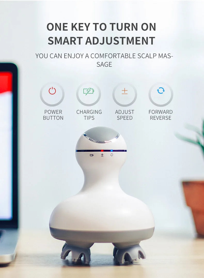 Electric Cordless Scalp Massager for Stress Relief and Hair Growth - 10