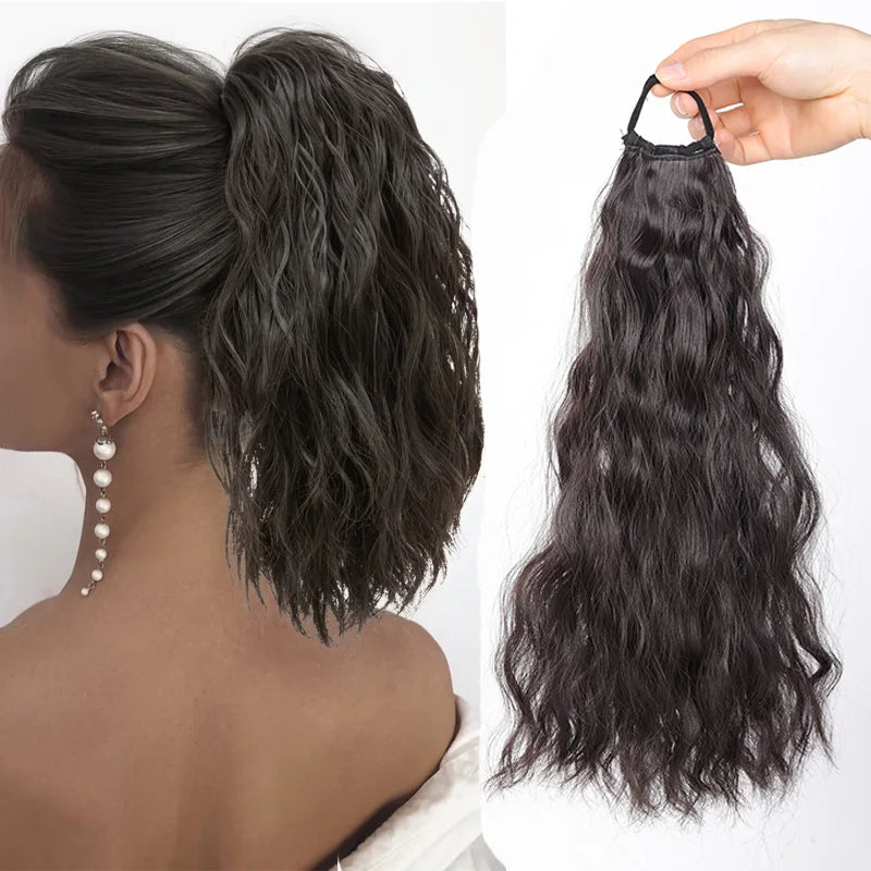 Wavy Ponytail Hair Extension with Elastic Band - 11