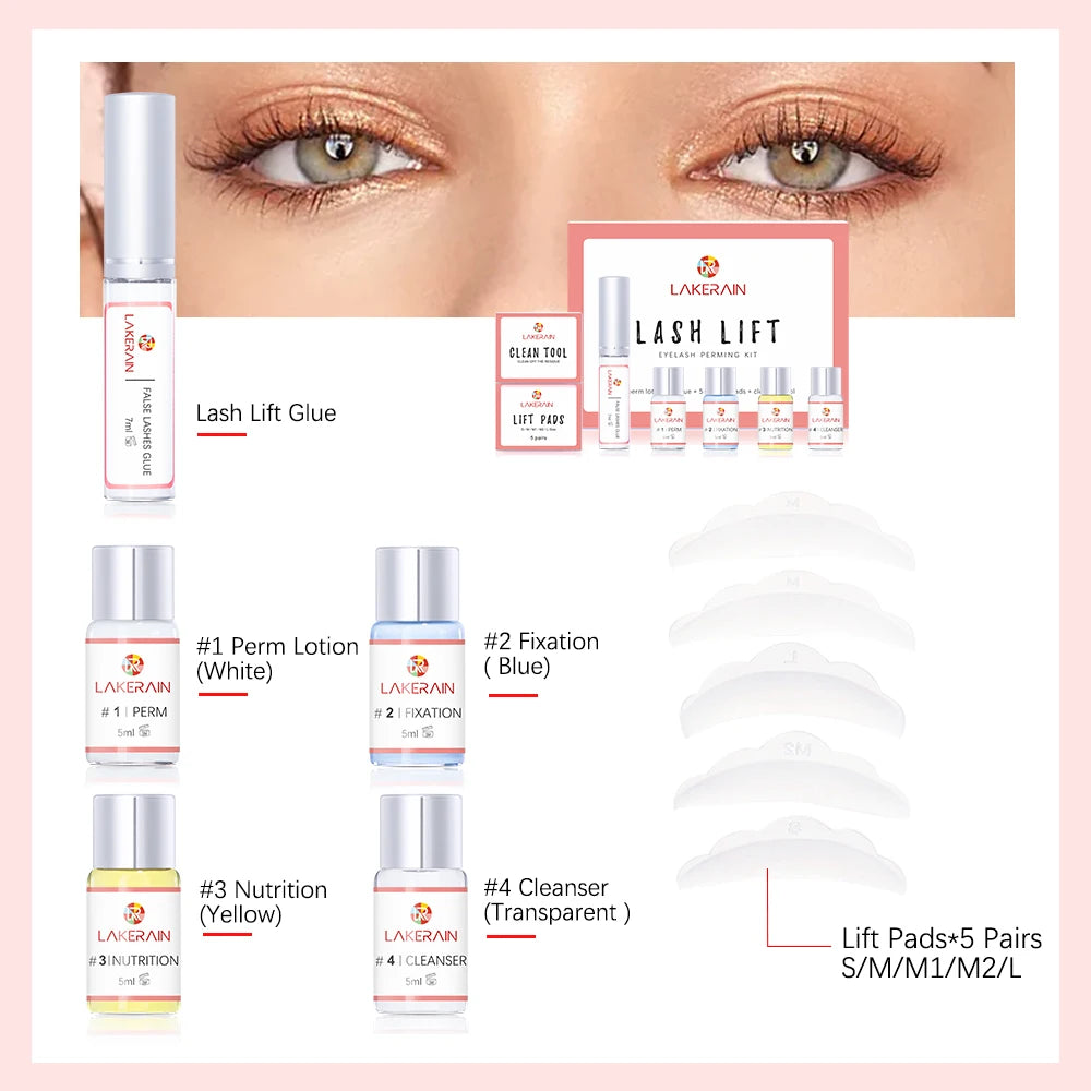 Professional Eyelash Lifting and Curling Perm Kit for Salon or Home Use