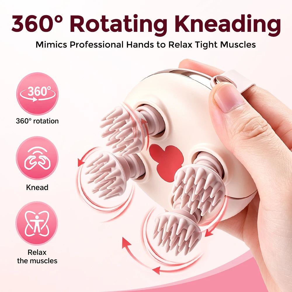 Electric Waterproof Scalp Massager for Stress Relief and Hair Growth