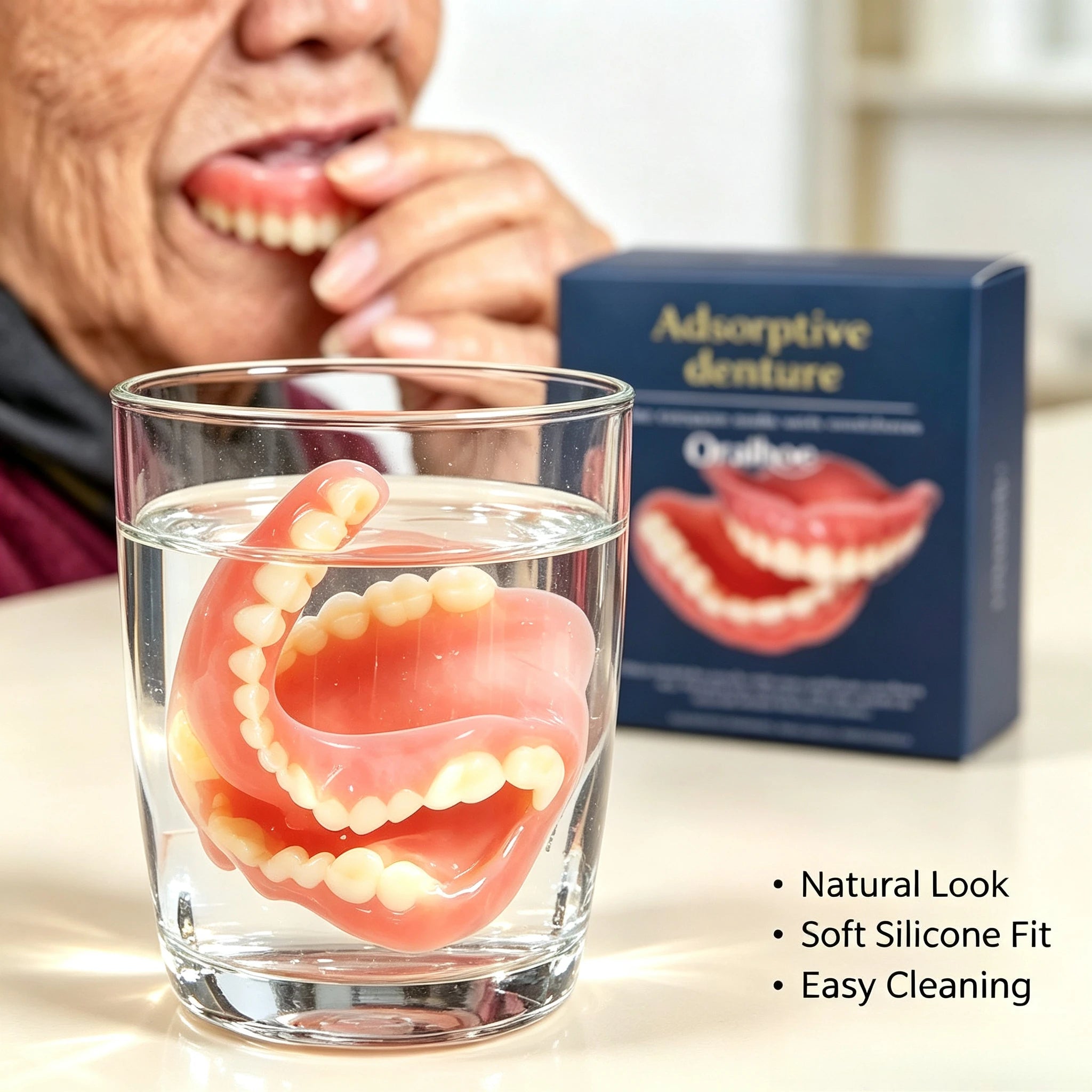 Comfortable Silicone Denture Set for Natural Smile and Daily Use - 1