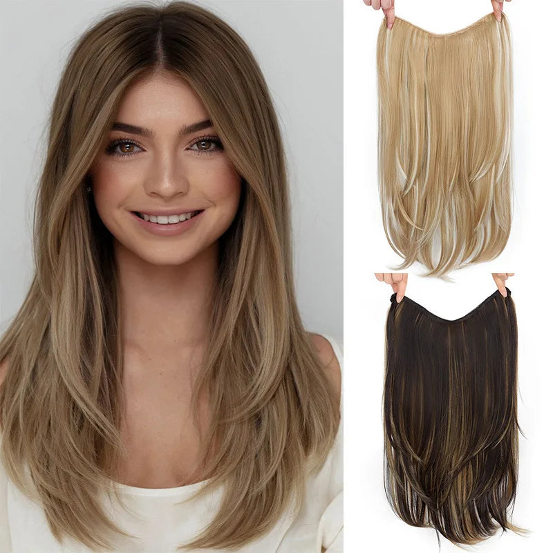 Long Straight Layered Clip-in Hair Extension for Women