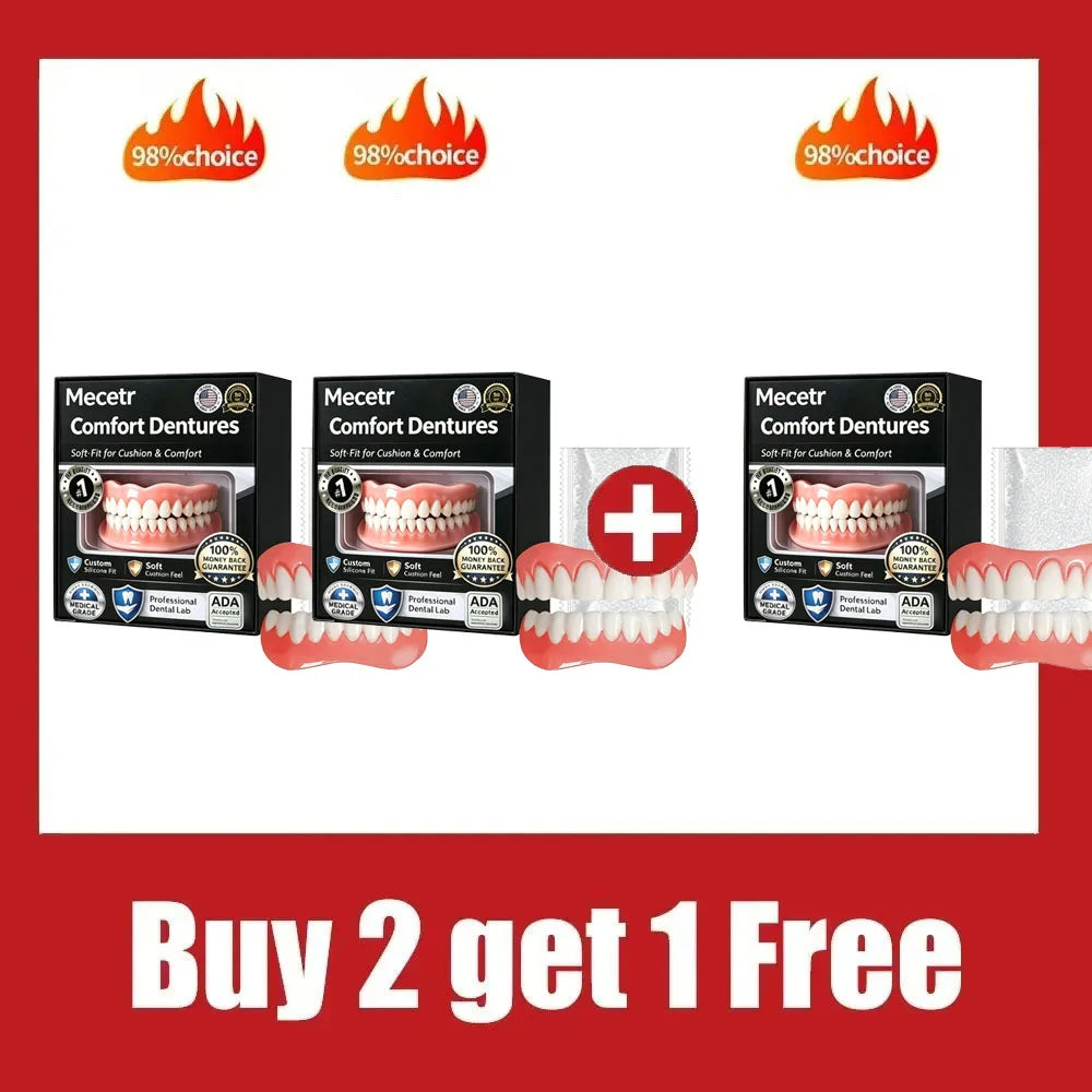 Adjustable Silicone Denture Set for Natural Looking Comfort Fit - 11