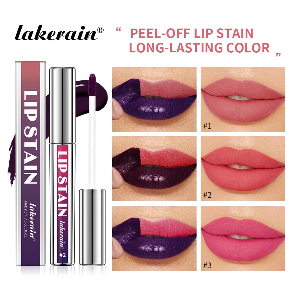 Long-Lasting Peel-Off Lip Stain for Waterproof Smudge-Proof Color - 1