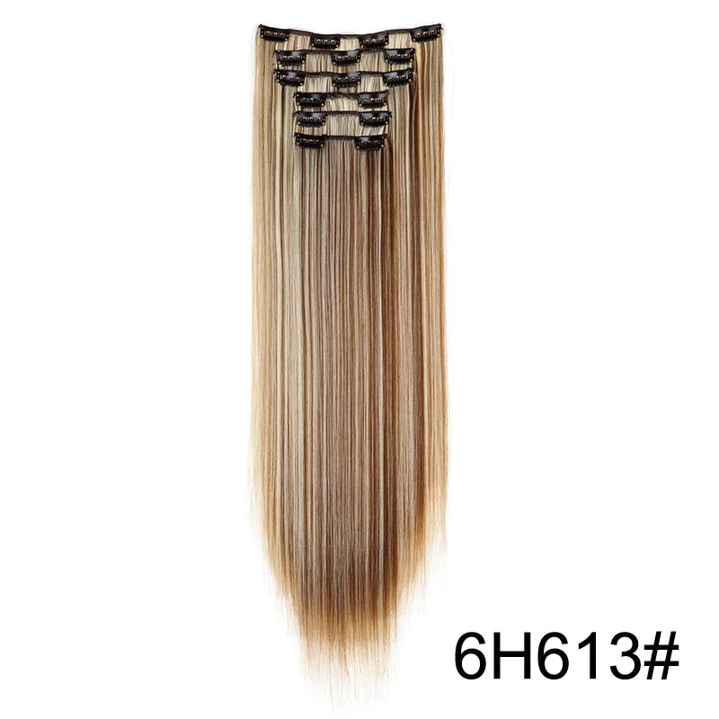 24-Inch Long Straight Clip-In Hair Extensions for Daily Wear - 11