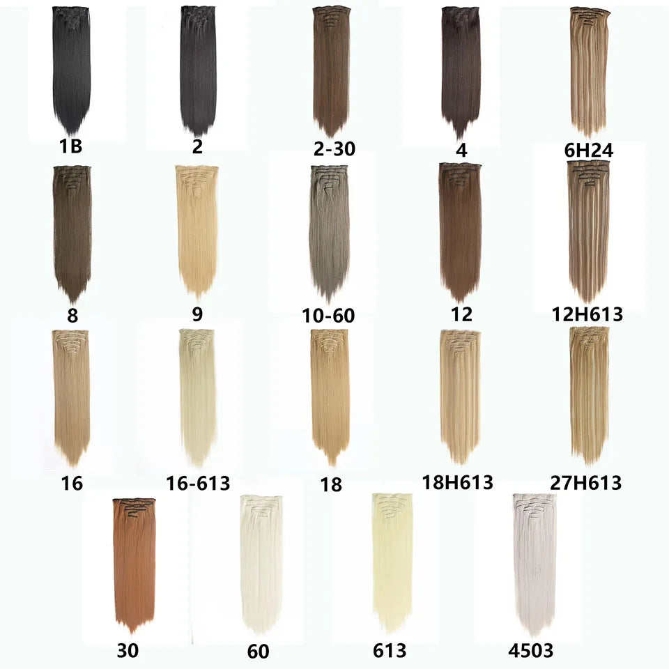 22-Inch Clip-In Long Straight Hair Extensions - 2