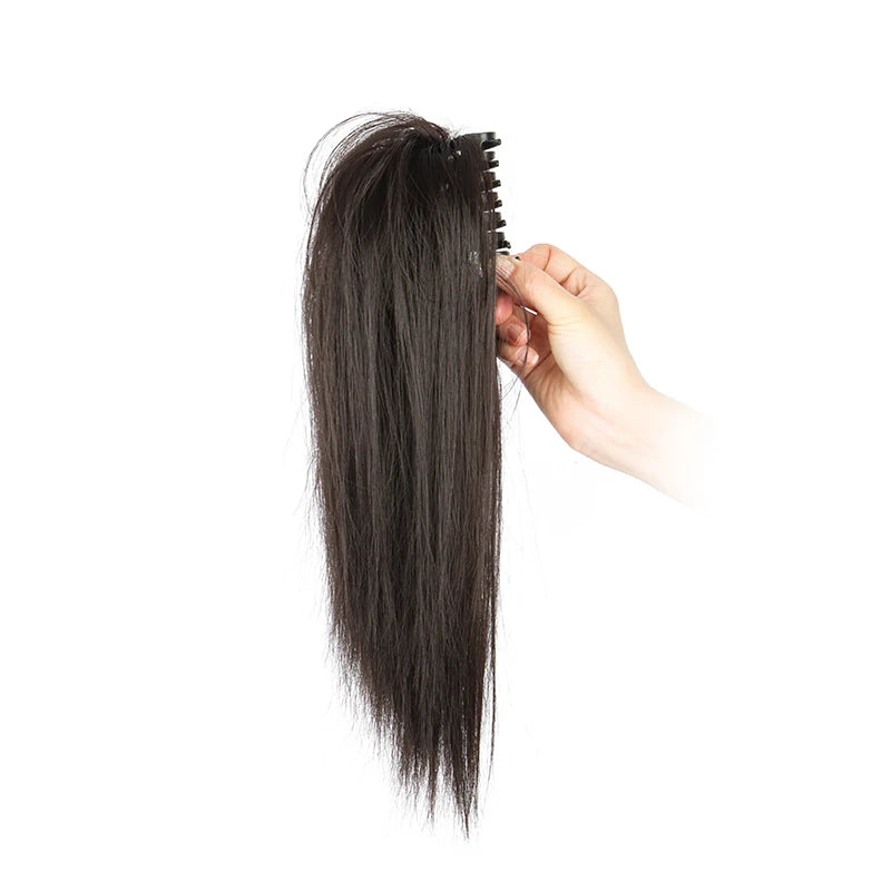 14-Inch Straight Ponytail Hair Extension Clip-In - 15