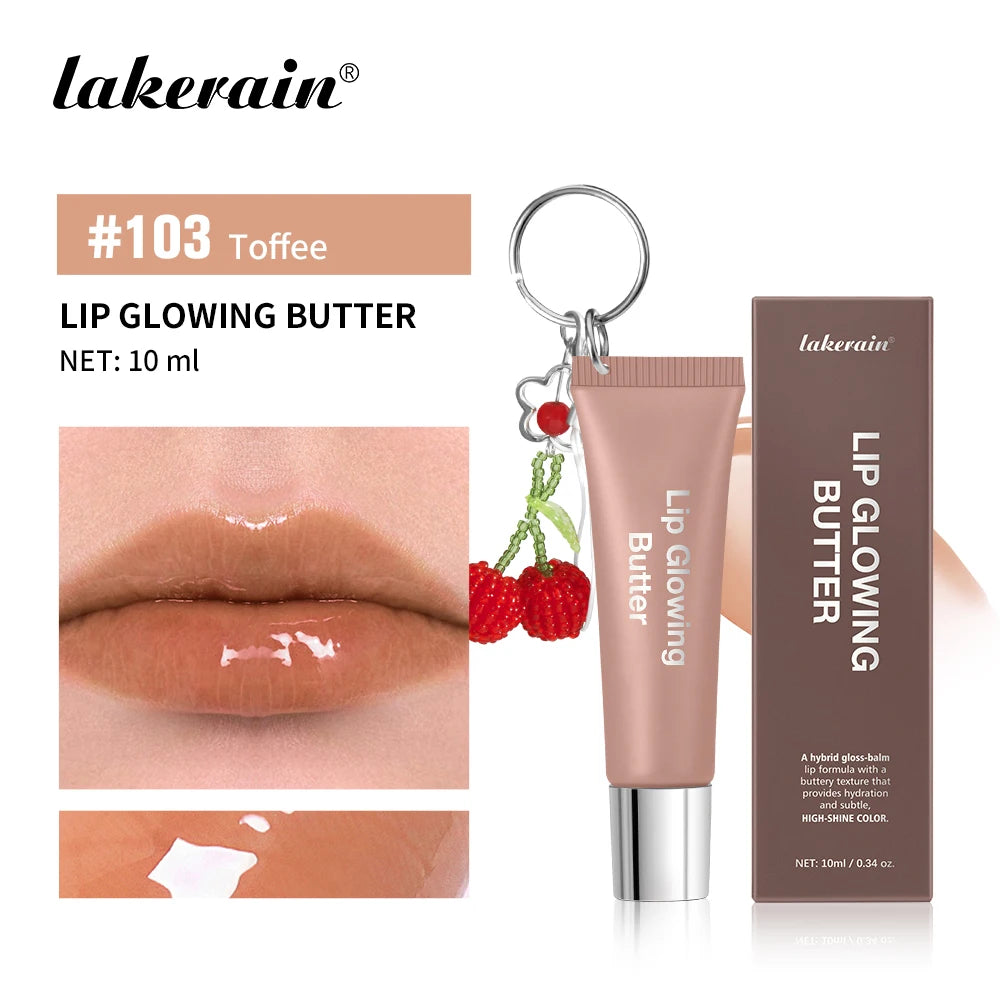 Hydrating Lip Gloss with Keychain for Long-Lasting Moisture and Shine - 23