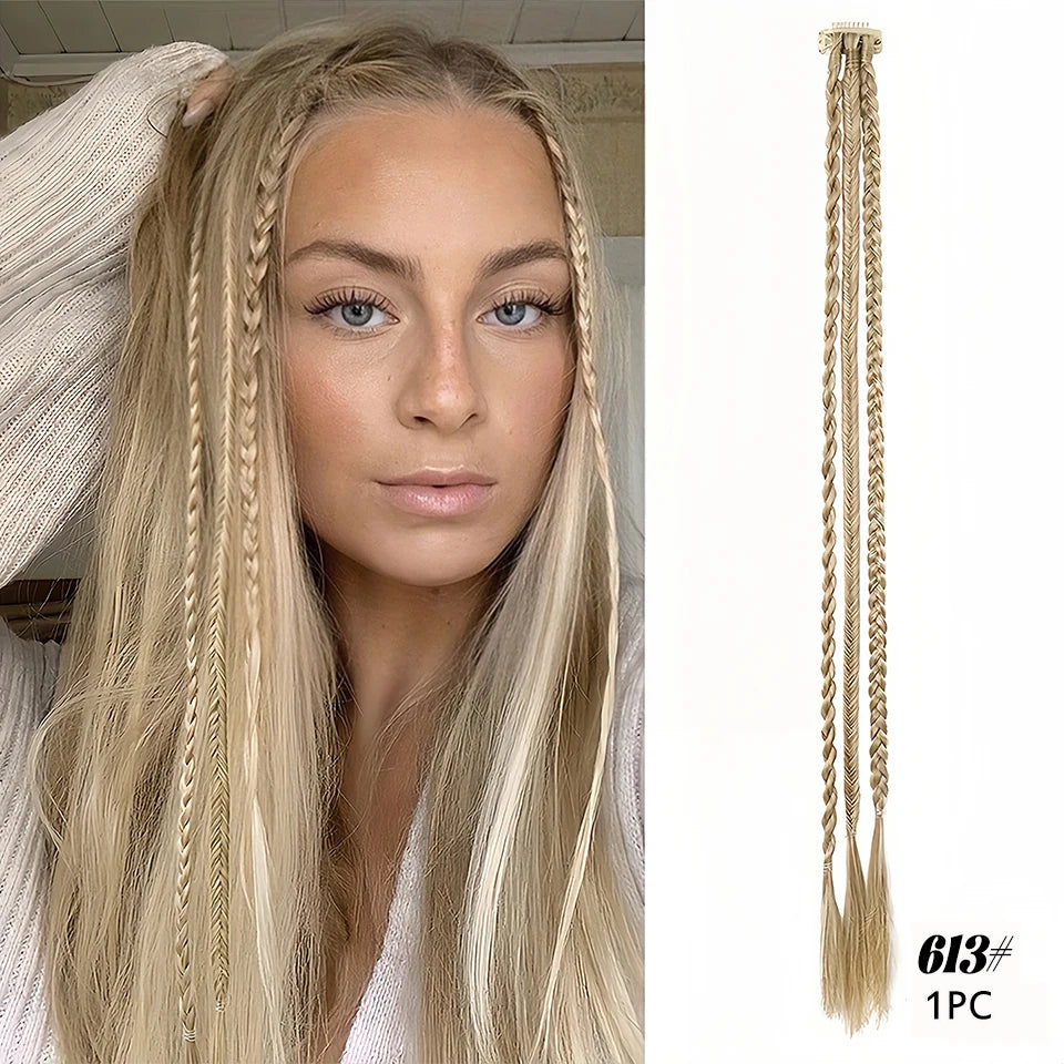 Triple Braid Clip-In Hair Extensions for Instant Styling