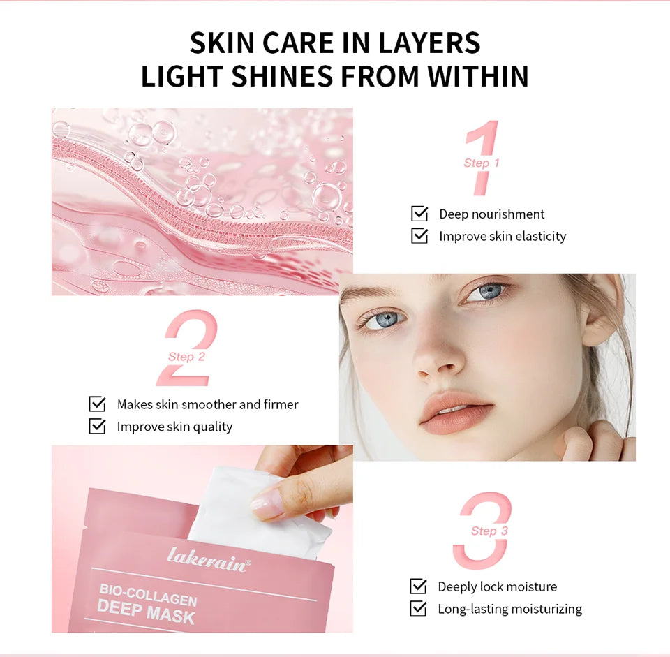 Bio-Collagen Deep Hydrating Face Mask for Pore Tightening and Glow - 8
