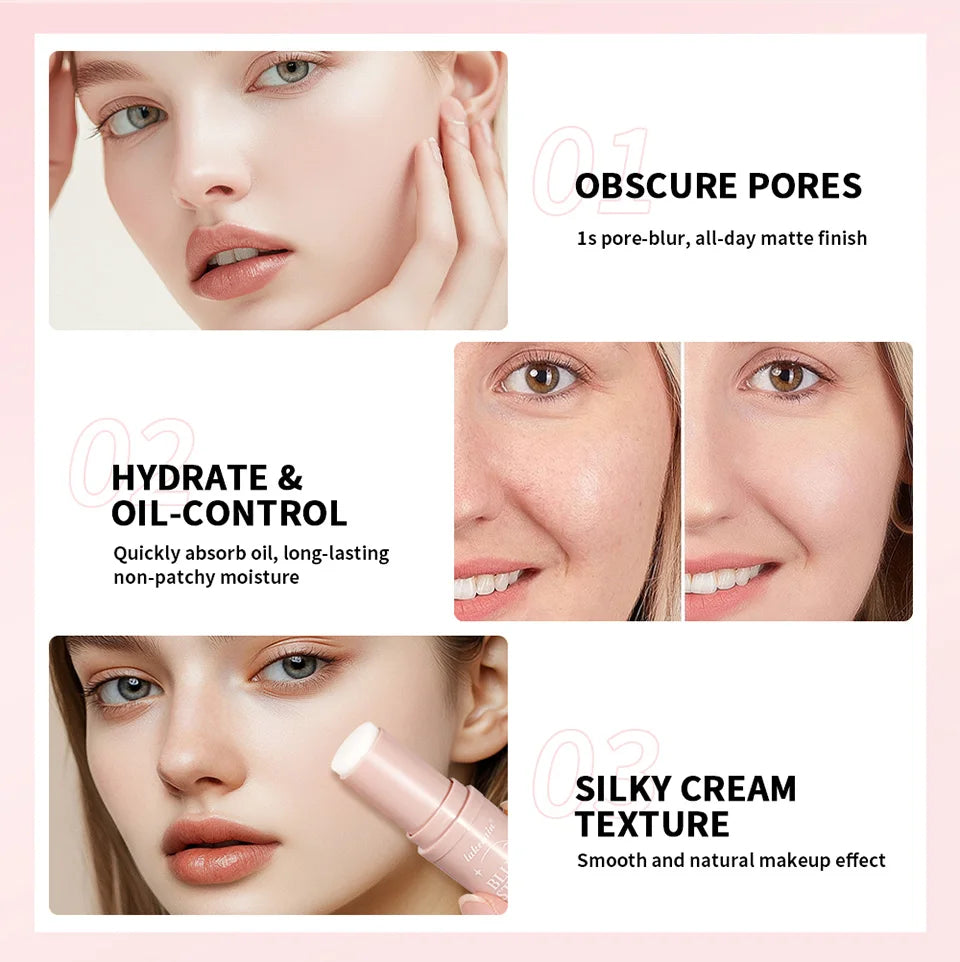 Invisible Pore Primer Stick for Smooth Matte Finish and Oil Control