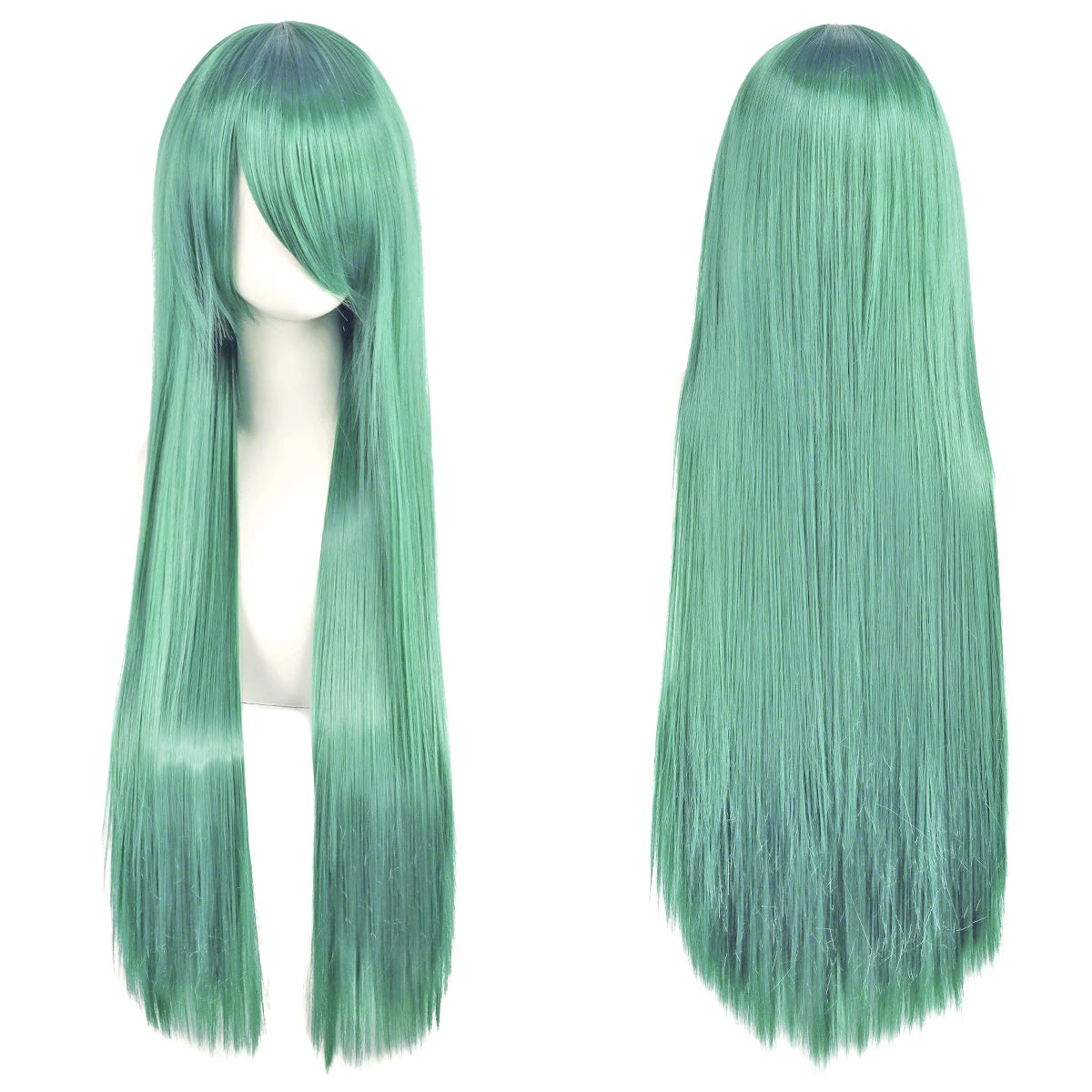 Long Straight Synthetic Cosplay Wig with Bangs - 32