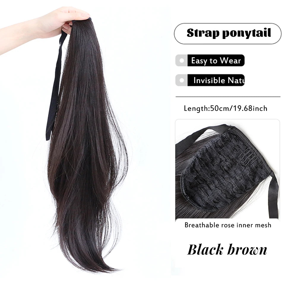 Long Straight Claw Clip Ponytail Extension for Instant Voluminous Hair