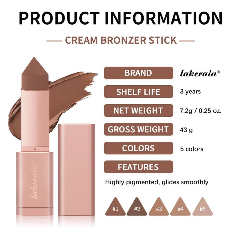 Cream Bronzing and Contouring Stick for a Natural Sculpted Glow - 18