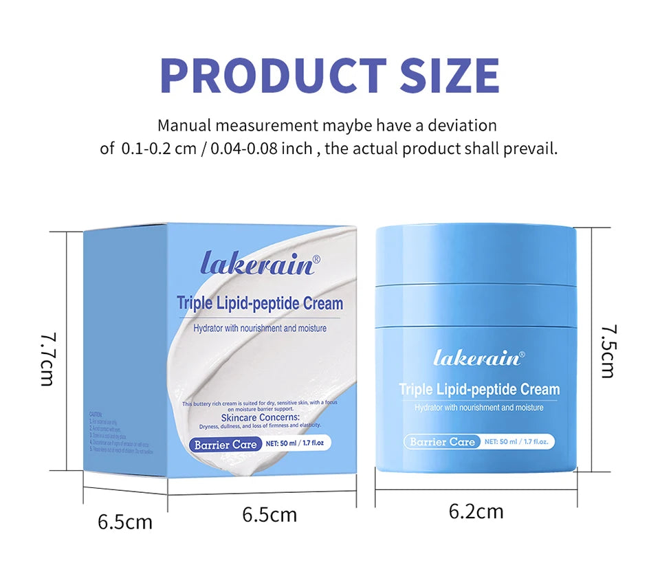 Triple Lipid Peptide Moisturizing Face Cream for Dry and Sensitive Skin
