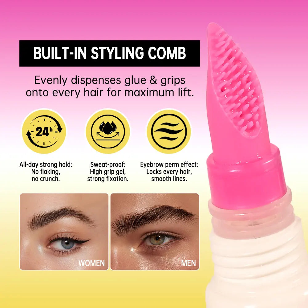Long-Lasting Brow Lamination Gel for Defined Lifted Eyebrows