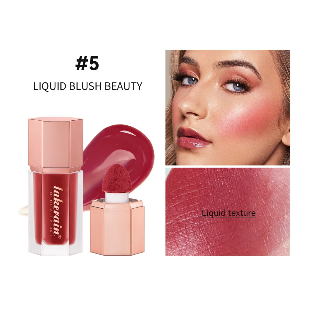 Waterproof Liquid Blush with Built-in Applicator for Natural Matte Finish