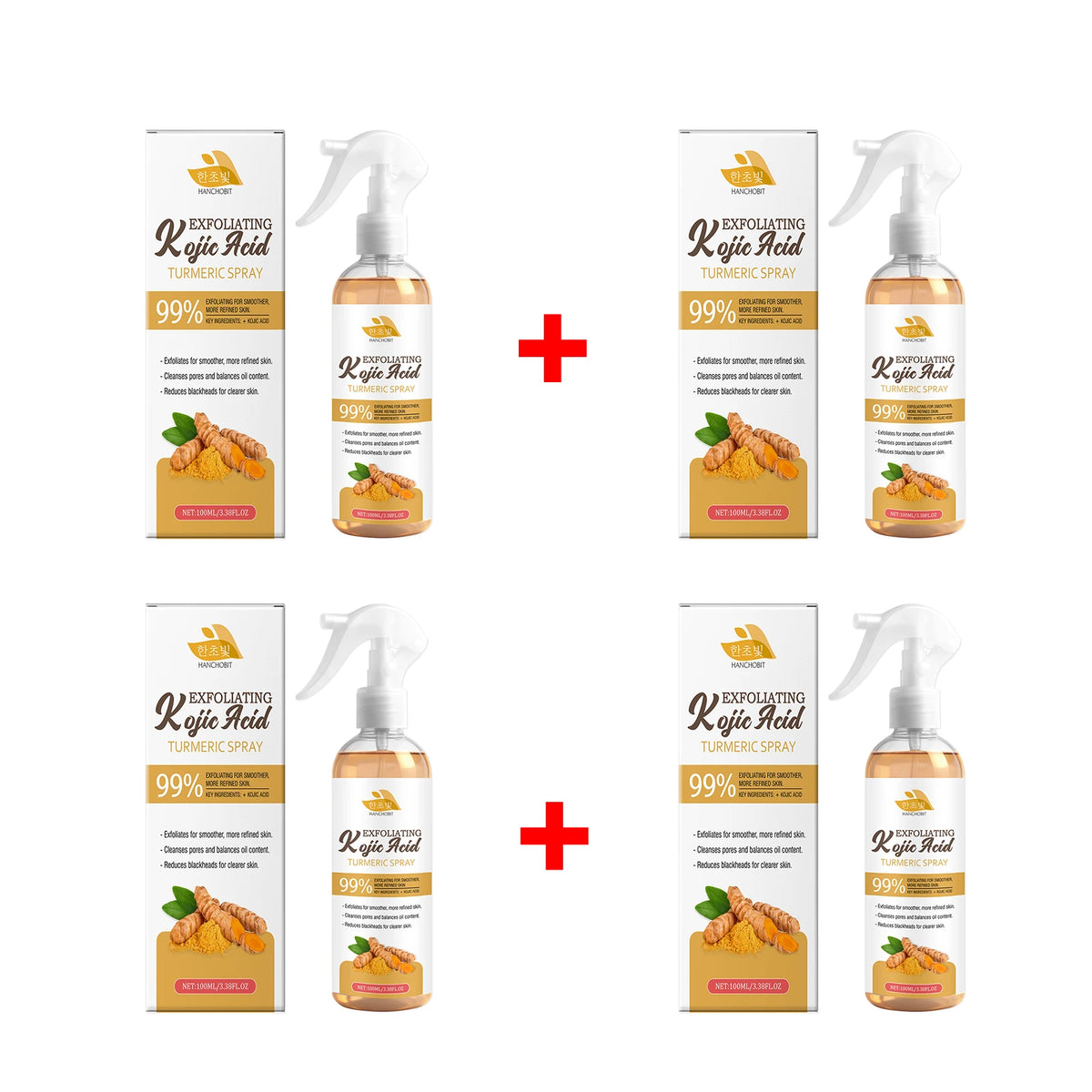 Kojic Acid Turmeric Exfoliating Facial Spray for Radiant Skin