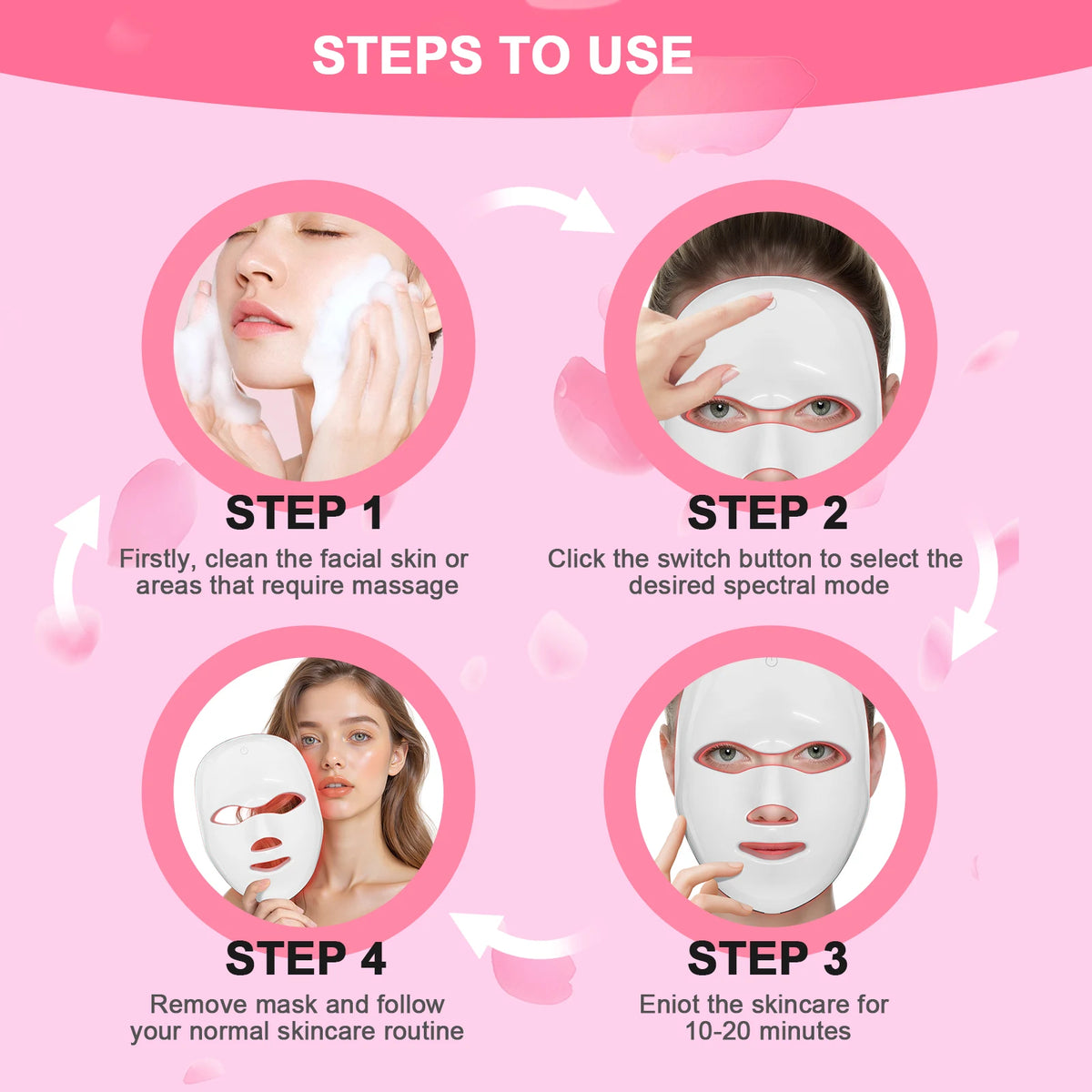 7-Color LED Photon Facial Mask for Skin Rejuvenation and Anti-Aging