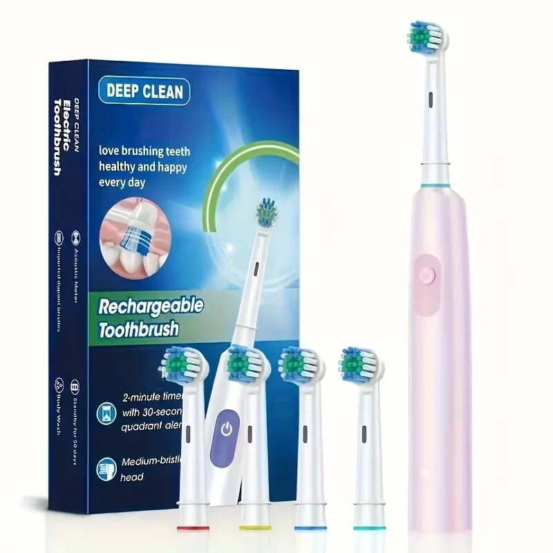 Rechargeable Rotating Electric Toothbrush for Deep Teeth Cleaning