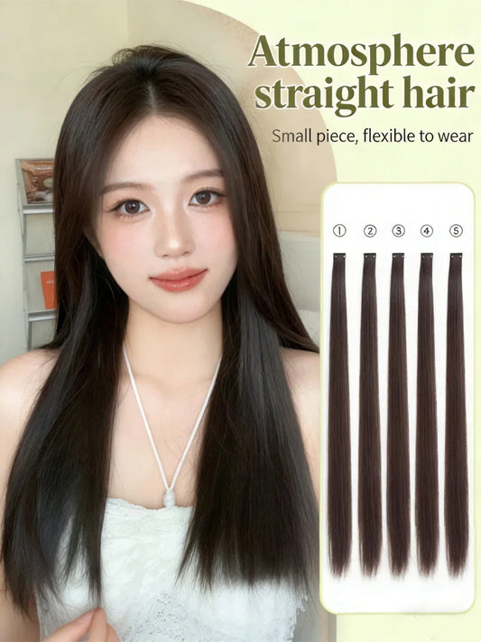 24-Inch Straight Clip-In Hair Highlights for Parties