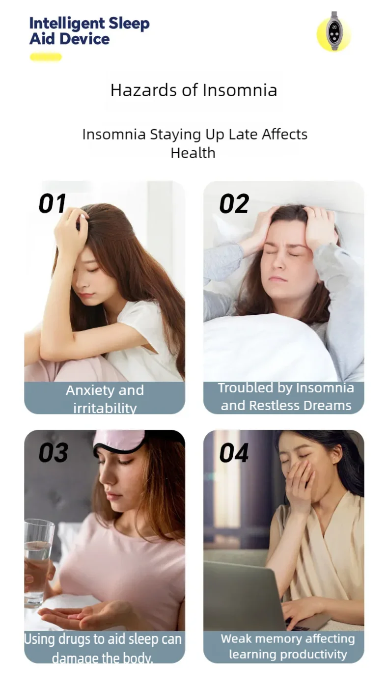 Microcurrent Handheld Sleep Aid Device for Insomnia and Anxiety Relief