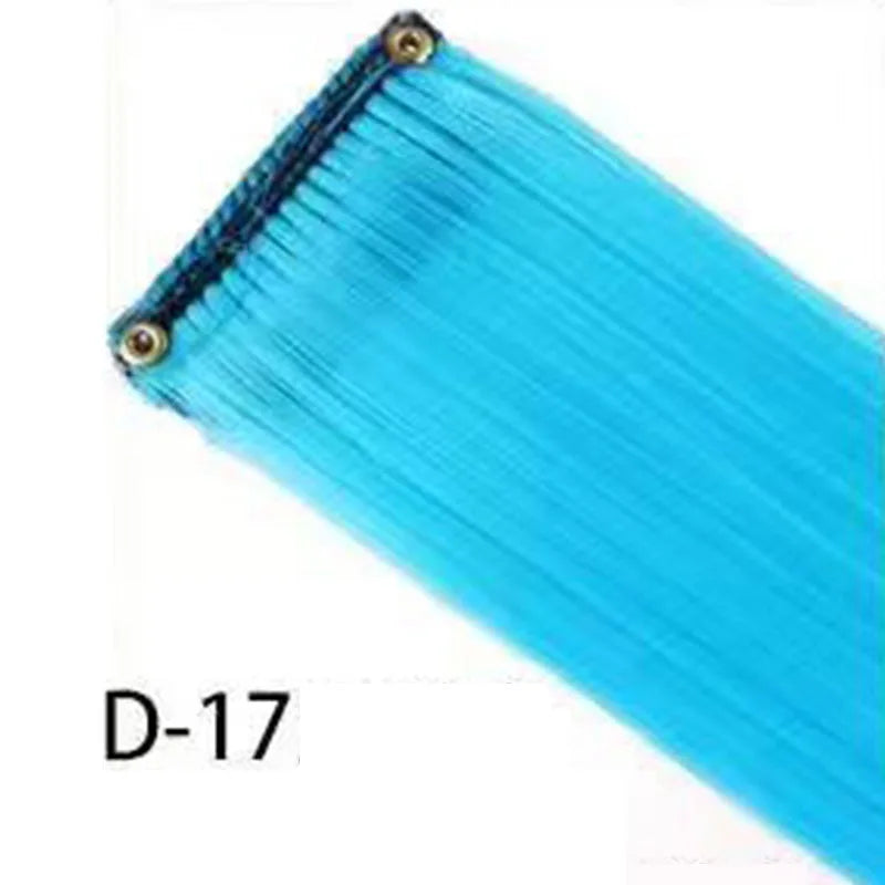 10pc Clip-In Colored Synthetic Hair Extensions for Instant Highlights