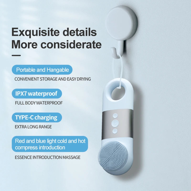 Heated and Cooling Facial Cleansing Brush for Deep Skin Exfoliation - 6