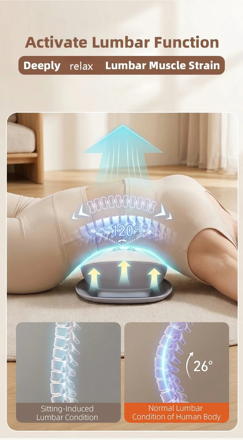 Electric Lumbar Traction Massager for Lower Back Pain and Spine Relief - 10