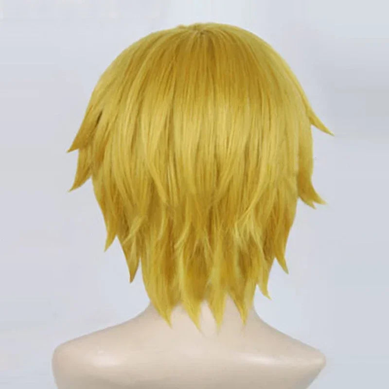 Short Golden Cosplay Wig for Anime Characters - 3