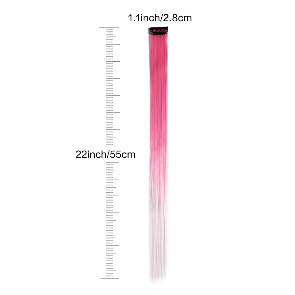 22-Inch Colored Clip-In Hair Extension Highlights