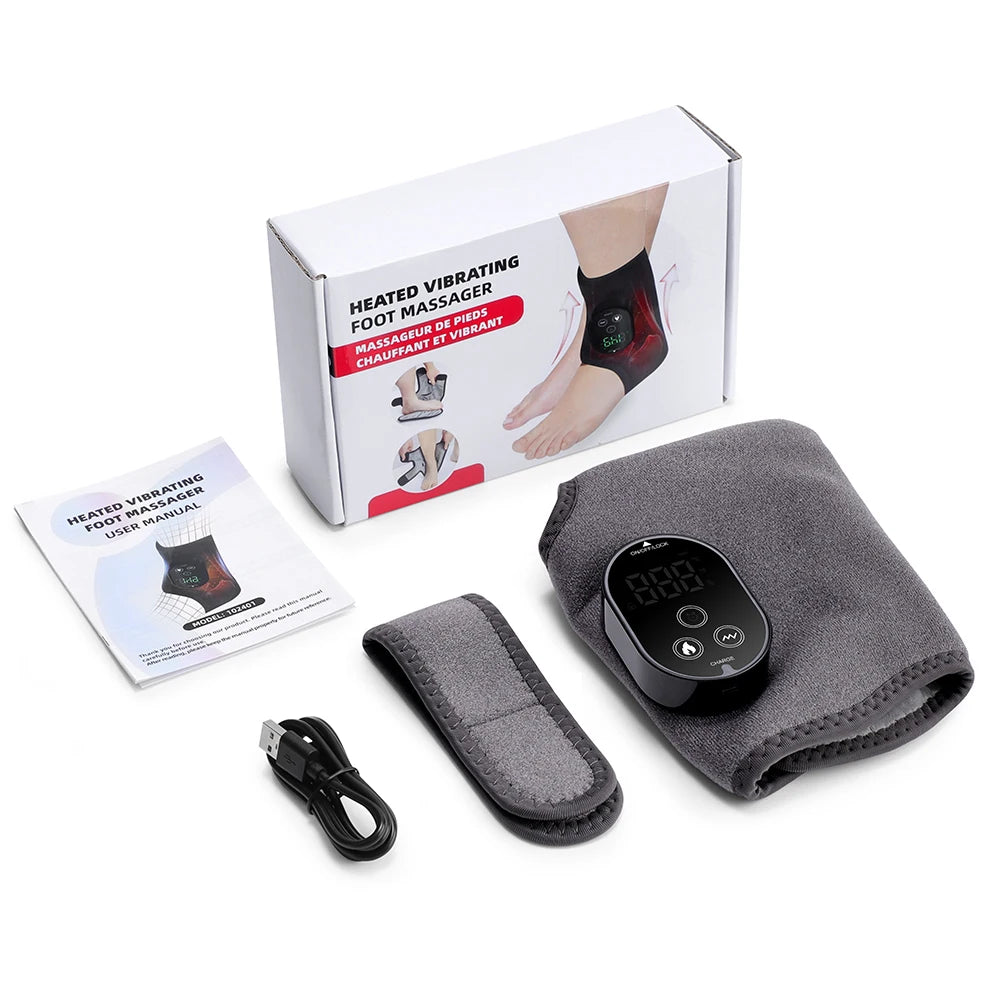Heated Vibration Ankle and Foot Massager for Pain Relief and Recovery - 16