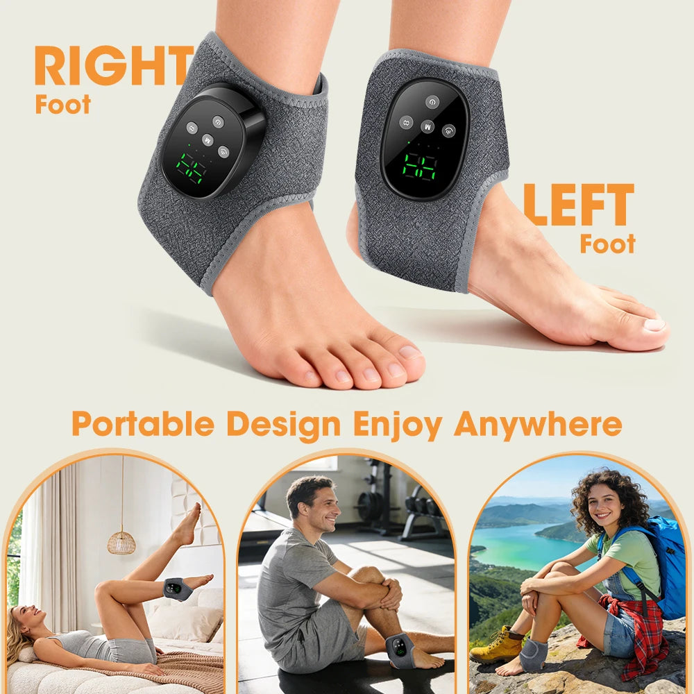 Electric Heated Ankle Massage Brace for Pain Relief and Recovery - 13