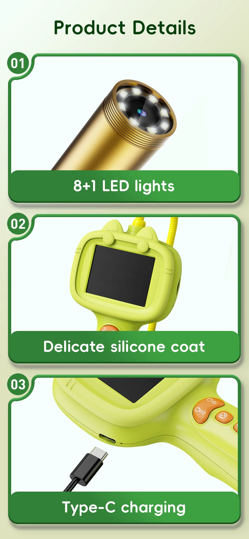 HD Borescope Inspection Camera for Kids Nature Exploration and Science - 18