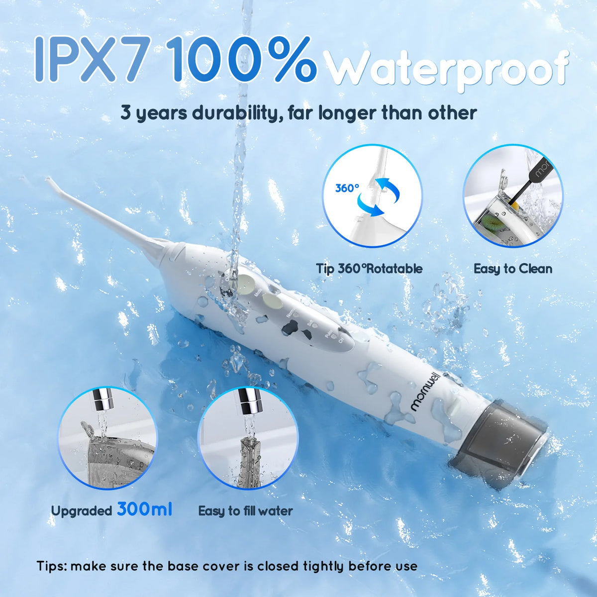 Portable Electric Water Flosser and Teeth Whitening Kit for Oral Care