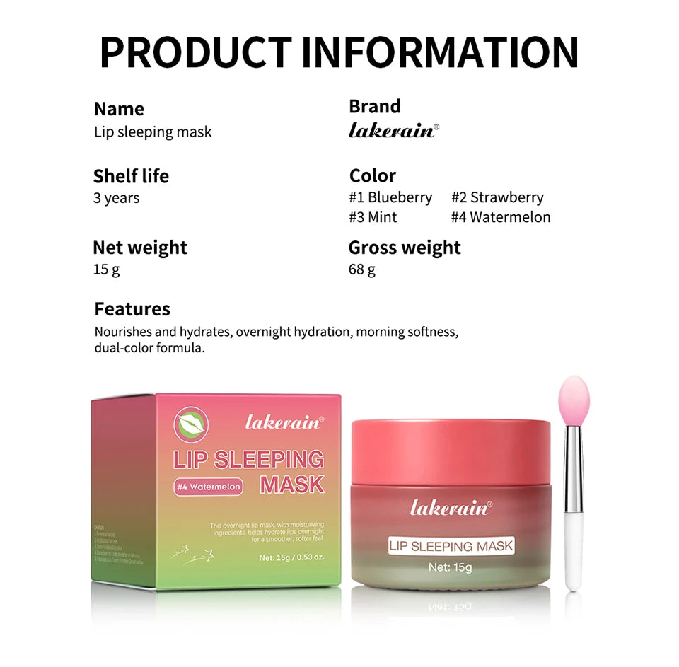 Dual-Color Hydrating Lip Sleeping Mask for Dry and Cracked Lips - 18