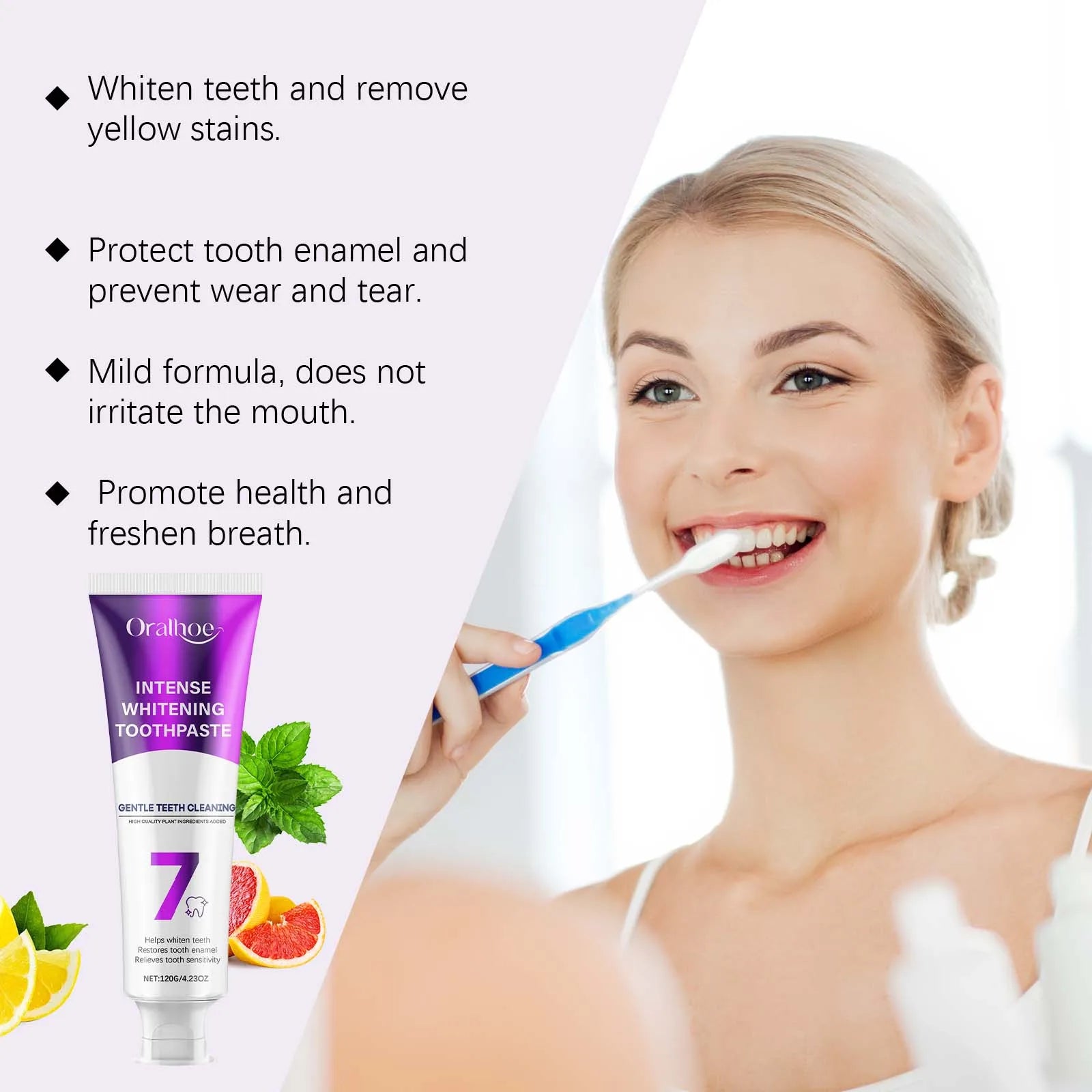 Intense Whitening Toothpaste for Stain Removal and Sensitive Teeth - 11