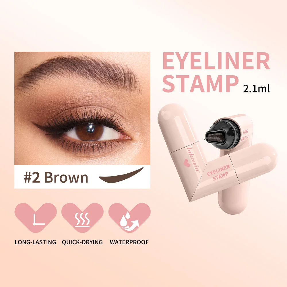 Waterproof Double-Wing Eyeliner Stamp for Beginners and Quick Makeup