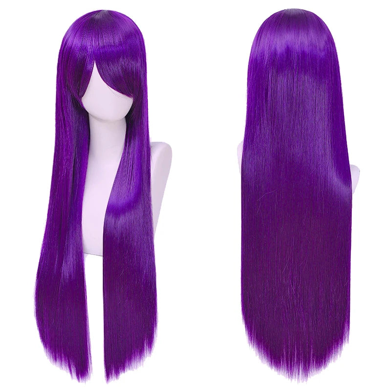 Long Straight Synthetic Cosplay Wig with Bangs - 13